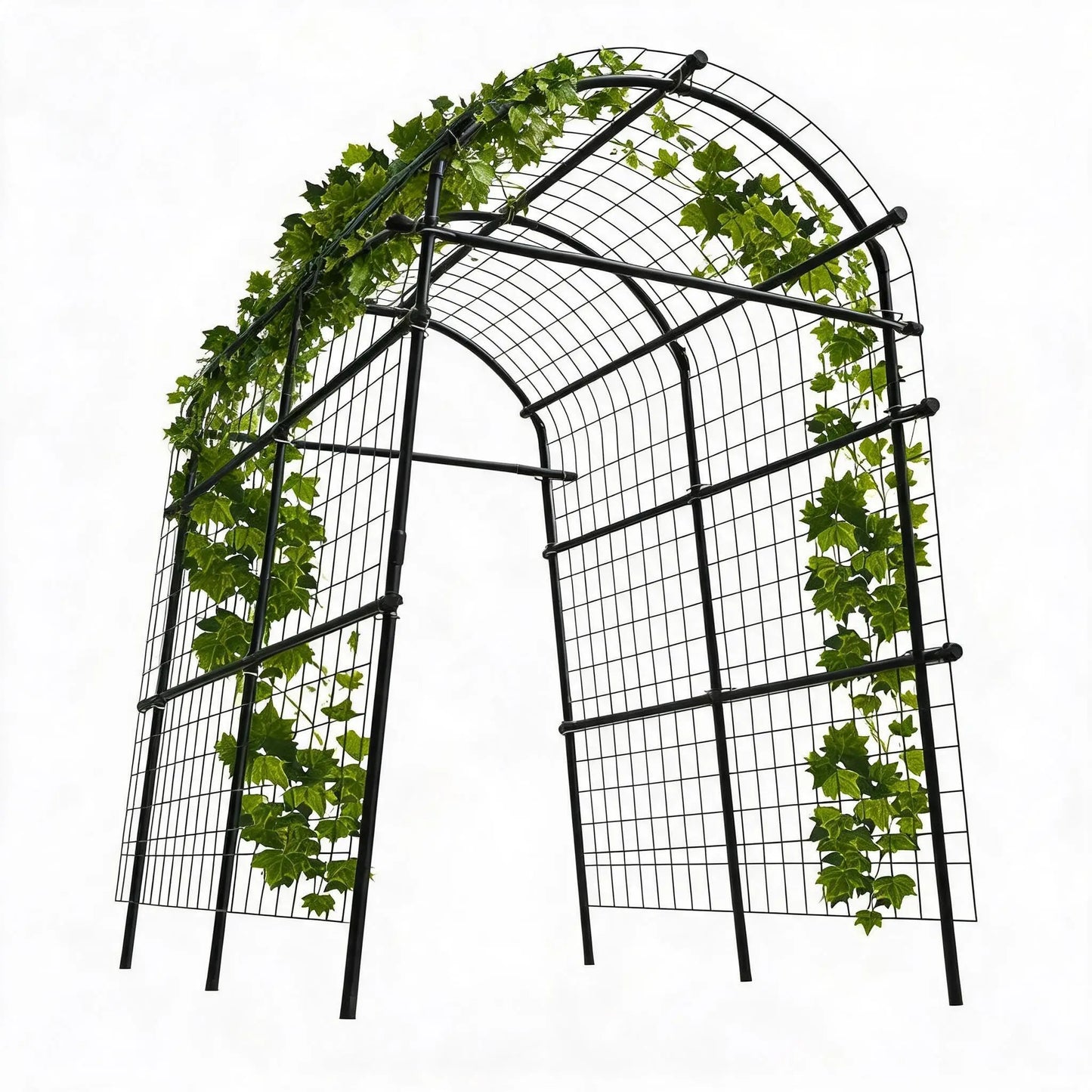 Metal Garden Arch Trellis For Climbing Plants In Raised Beds