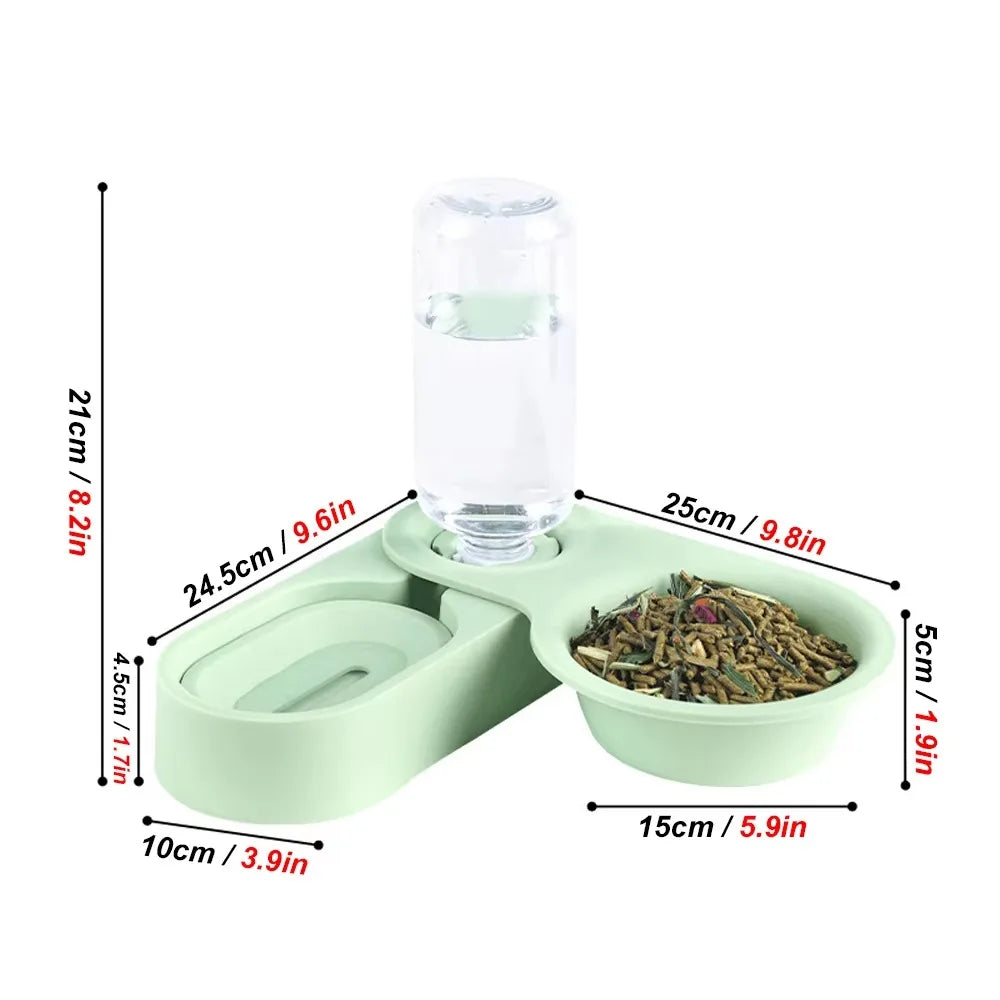 Pet Rabbit Guinea Pig Auto Feeder Food Bowl Drinking Fountain