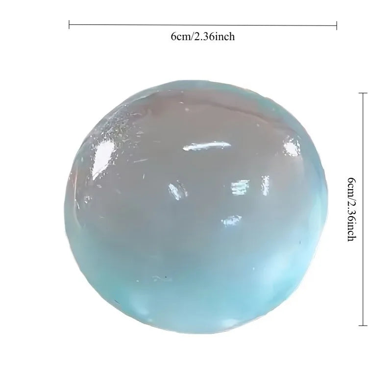Blue Squishy Toy Cute Mochi Anti Stress Fidget Toy Soft Simulated Bule Transparent Ball Quick-rebound Decompression Toy