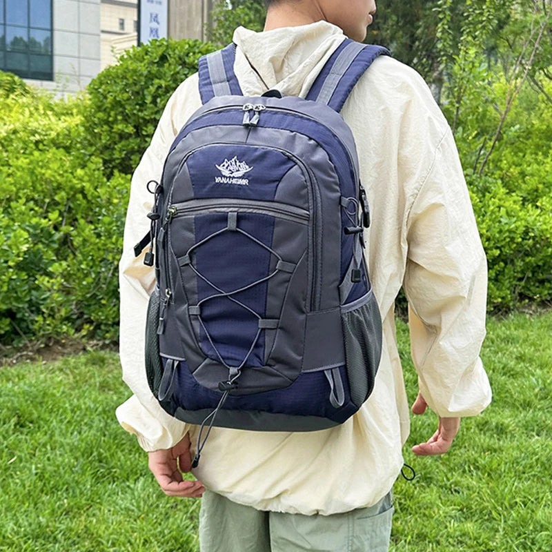 Outdoor Hiking Backpack, Unisex Multi-purpose Bag, Lightweight Travel Hiking Luggage Storage Pack, Compatible with Stabilizing Trekking Poles