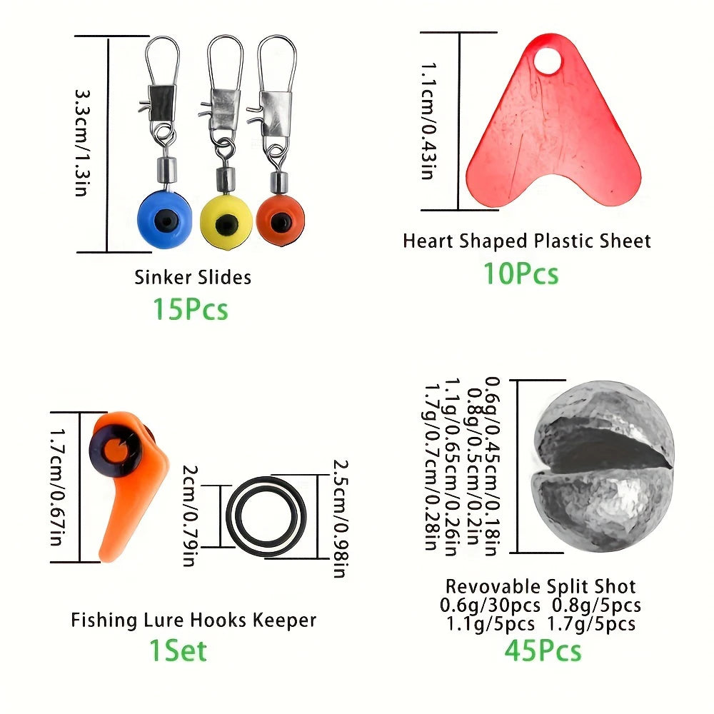 All-In-One Fishing Tackle Kit With 187 Pieces And Premium Hooks