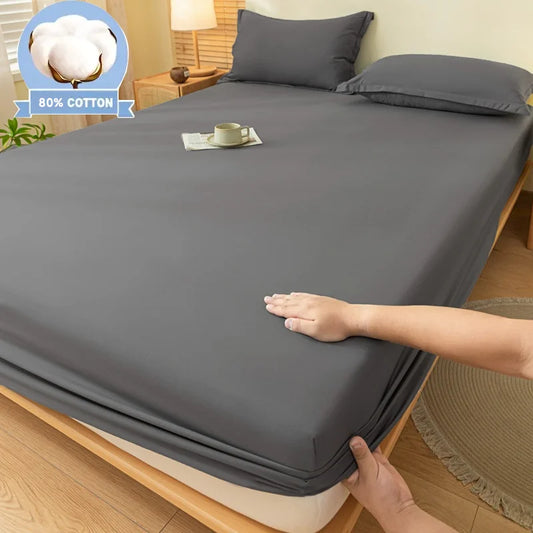 Anqianny Cotton Fitted Sheet Breathable Mattress Cover