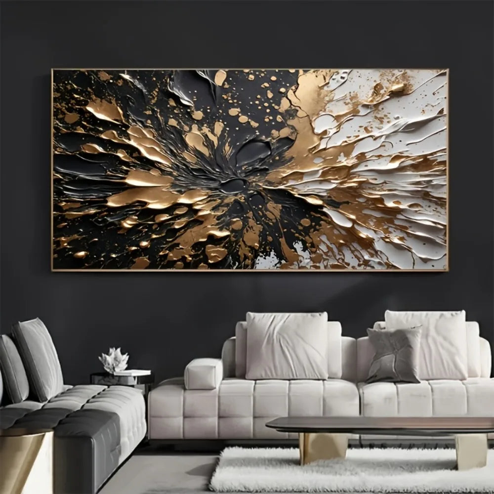 Modern Abstract Ink Splash Wall Mural for Interior Decor