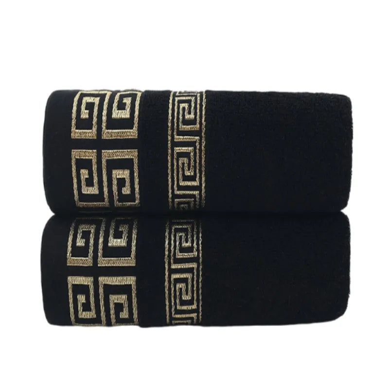 Cotton Towels 2 Pieces Quick Dry Embroidered Hotel Towels