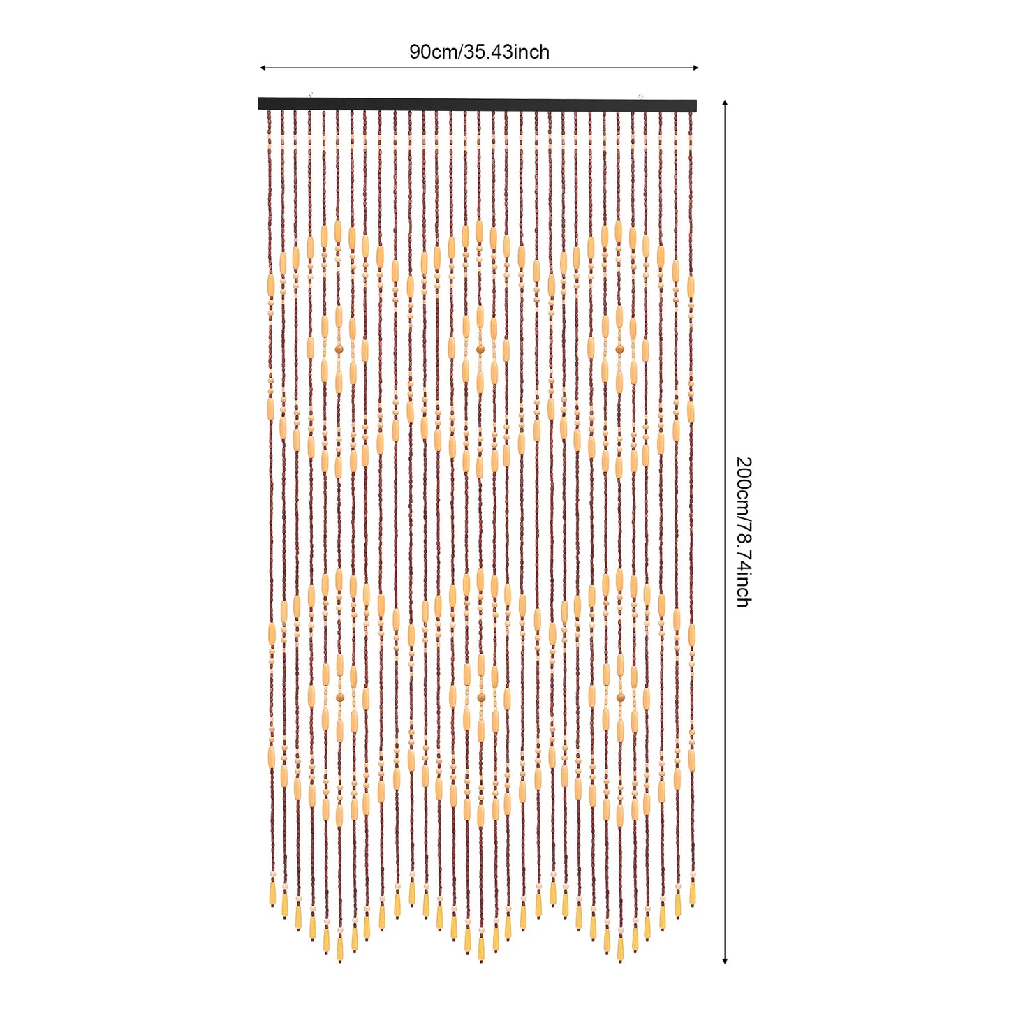Bamboo Beaded Door Curtain Divider For Porch And Living Room