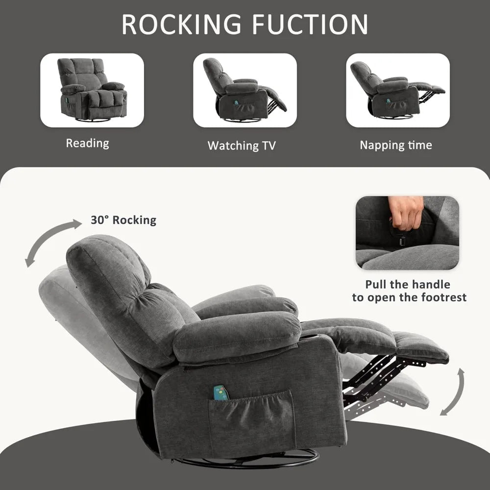 XIAOLANG Recliner Chair With Vibration Massage And Lumbar Heating