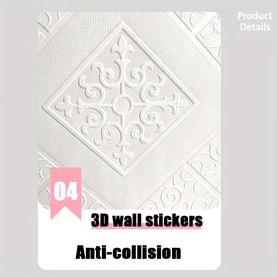 3D Ceiling Wallpaper Self Adhesive Wall Decor Foam Design Sticker