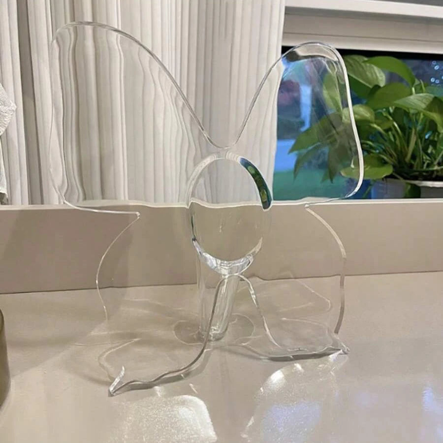 Frame Flower Vase Clear Acrylic Modern Home Decor Desktop Vase