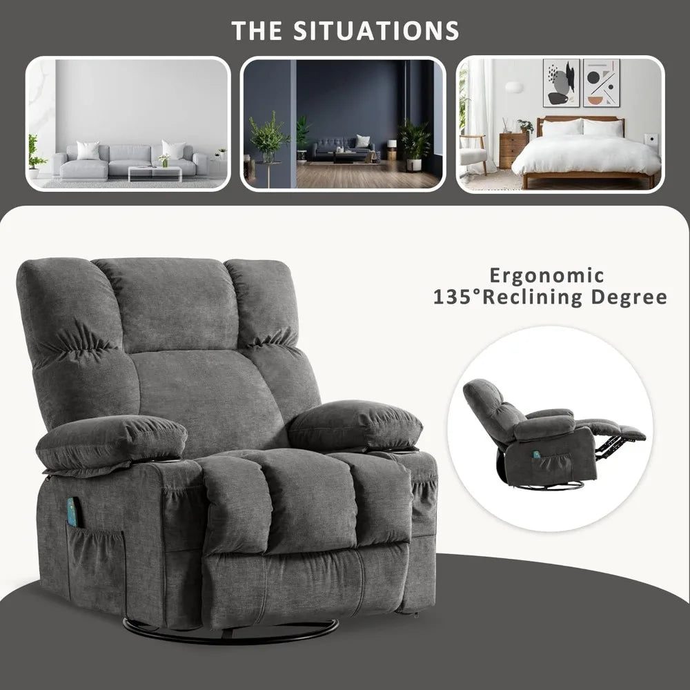XIAOLANG Recliner Chair With Vibration Massage And Lumbar Heating