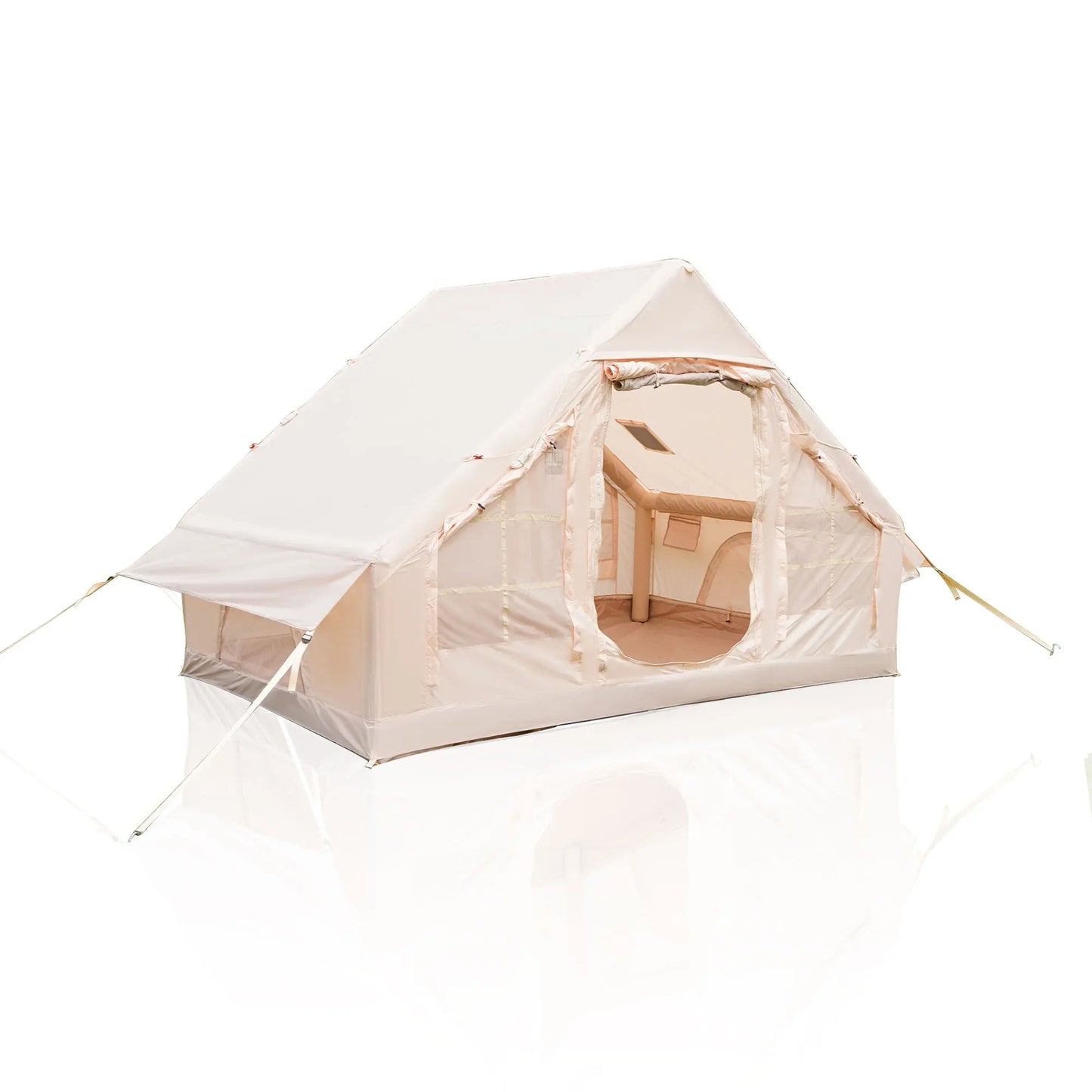 Inflatable Camping Tent Chimney Window Easy Setup 4 Season Waterproof