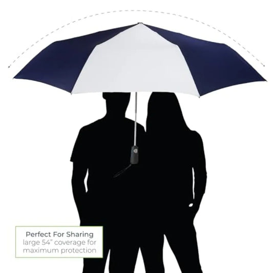 Folding Golf Umbrella Water Repellent Auto Open Close UV Protection