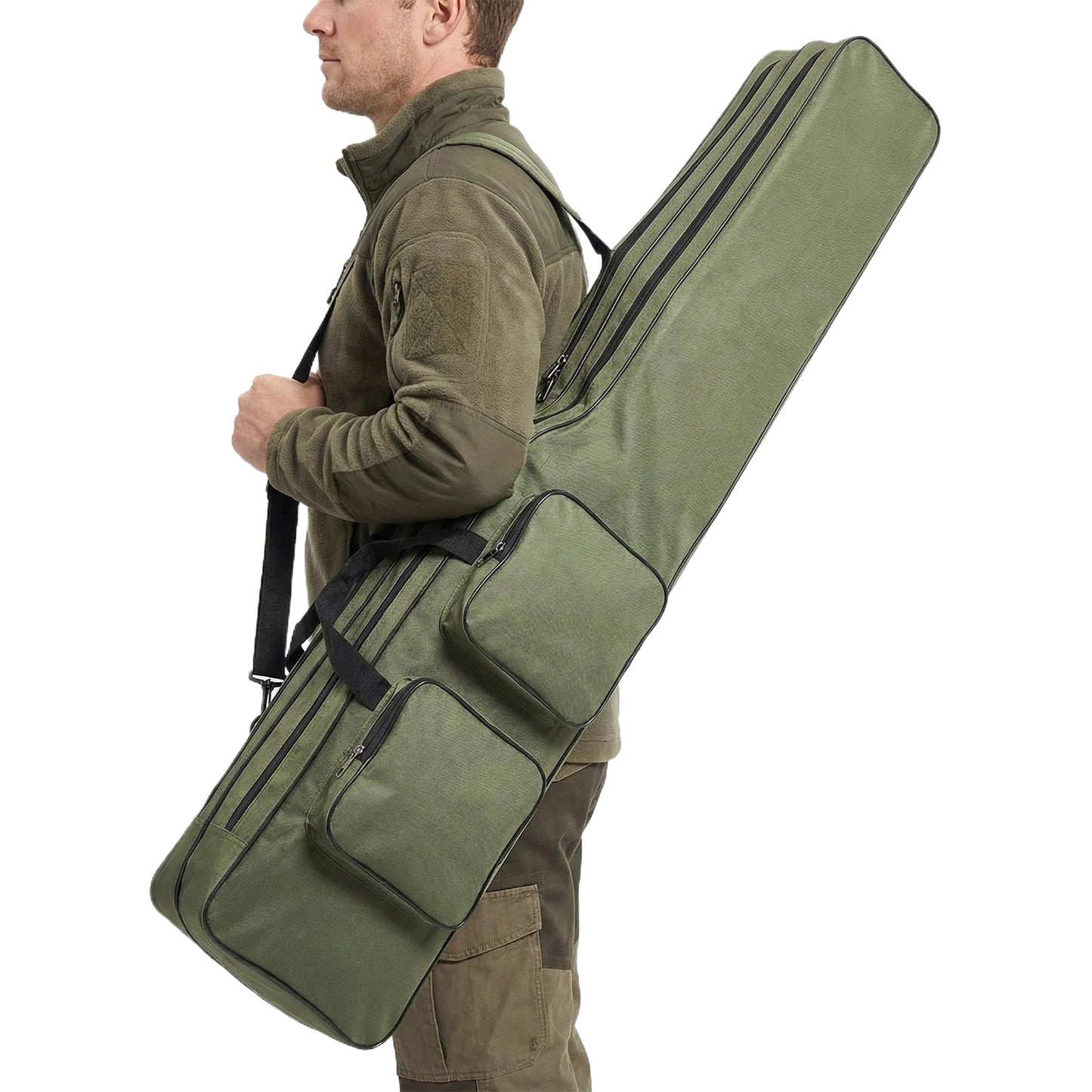 Waterproof Fishing Rod Holdall Bag Tackle Storage Case Oxford