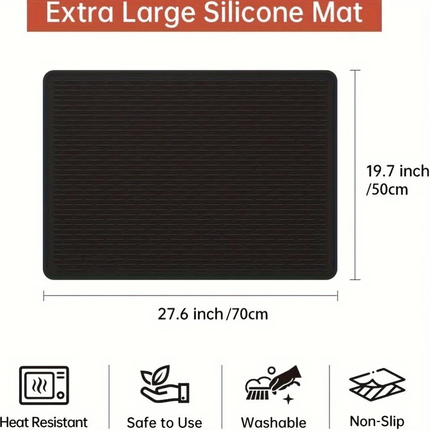 Silicone Stove Top Cover Mat Heat Resistant Protector For Kitchen