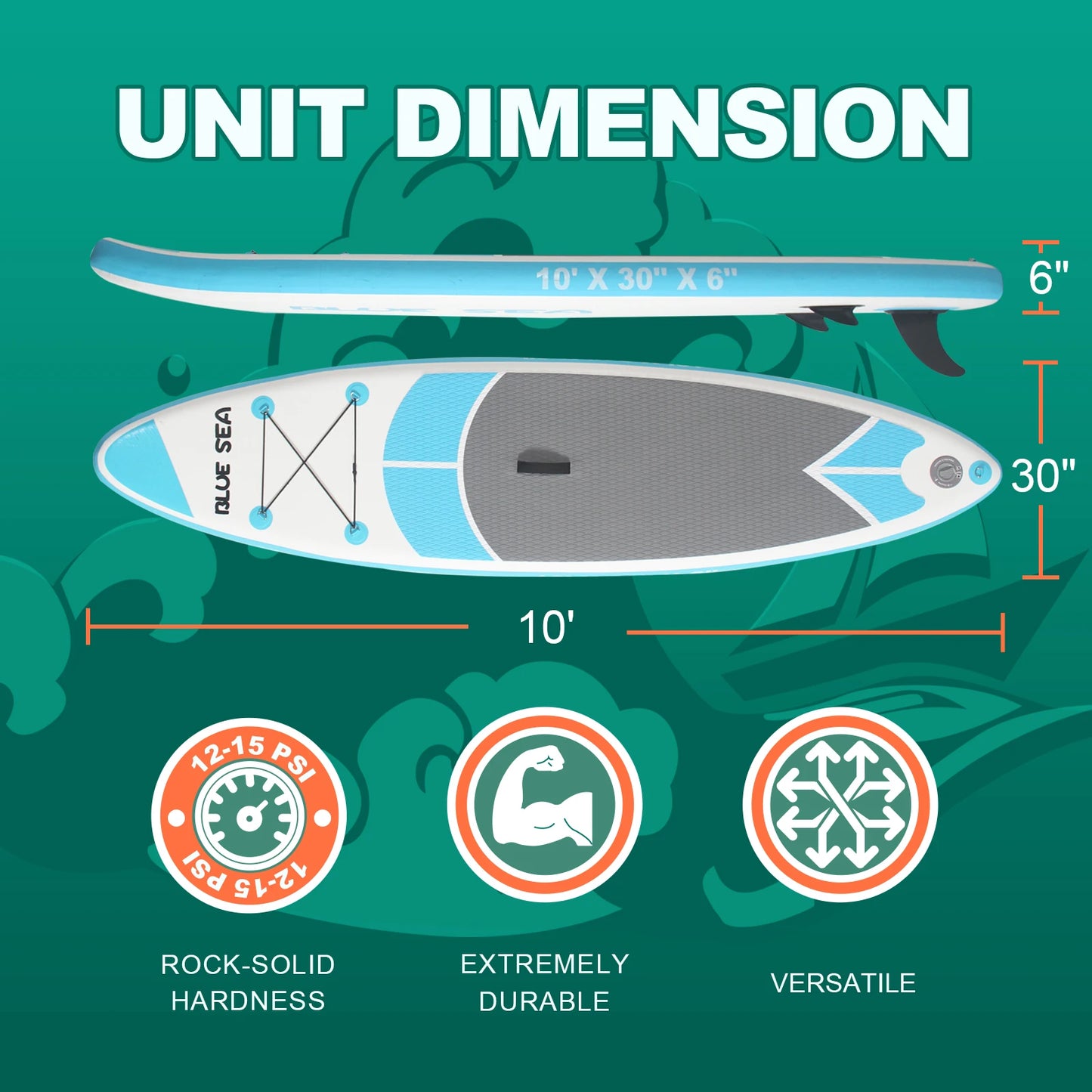 CADALENE Inflatable Stand Up Paddle Board For Adults Anti Slip EVA Deck