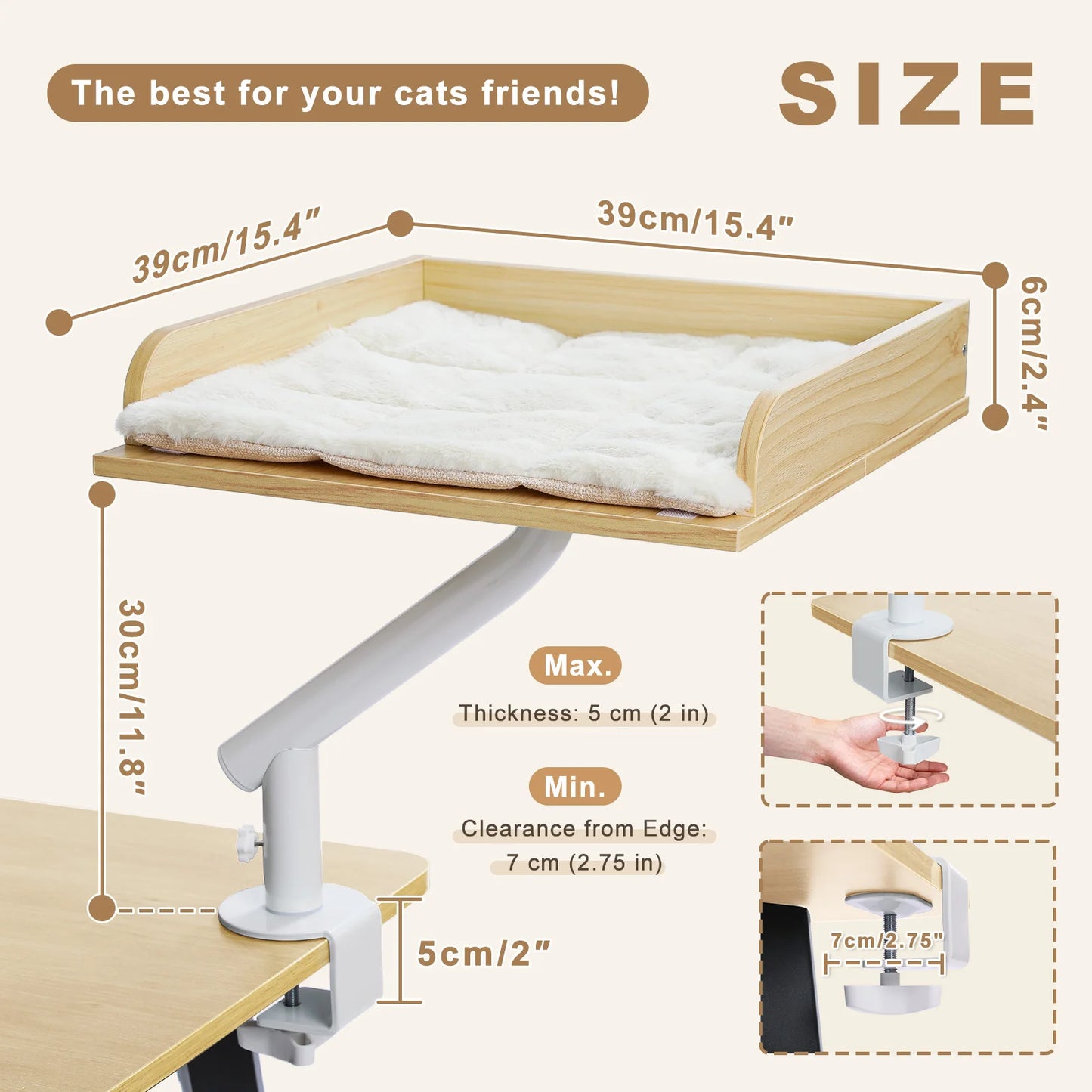 PAWZ Road Cat Desk Bed 360 Degree Rotating Indoor Stand