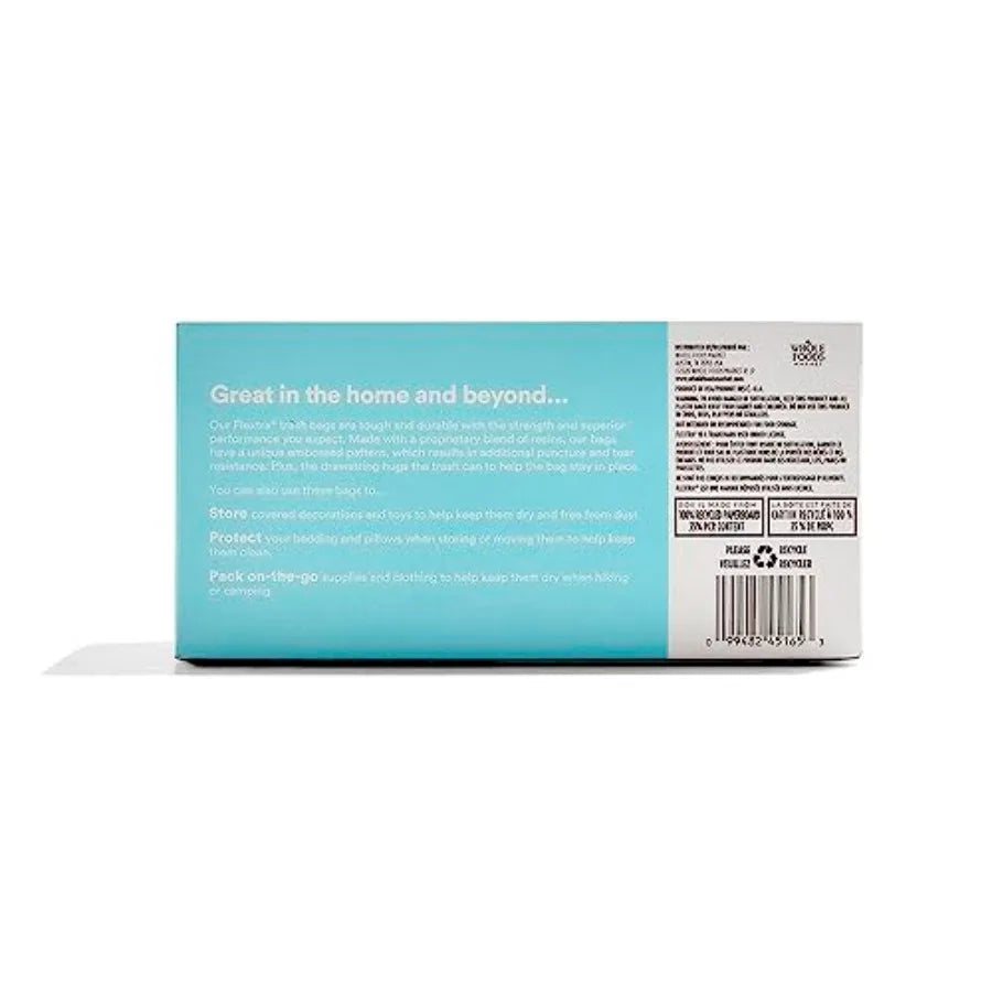 Heavy-Duty Drawstring Trash Bags Flextra Strength For Home And Kitchen
