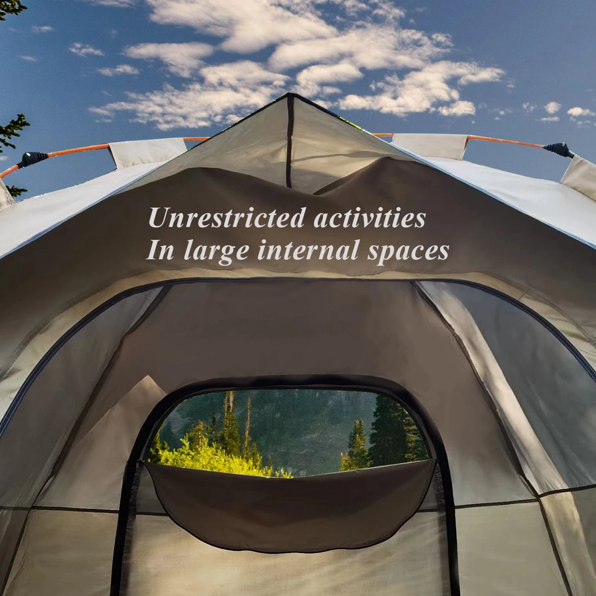 Pakicetus Outdoor Automatic Quick-Opening Tent With Two Windowless Doors