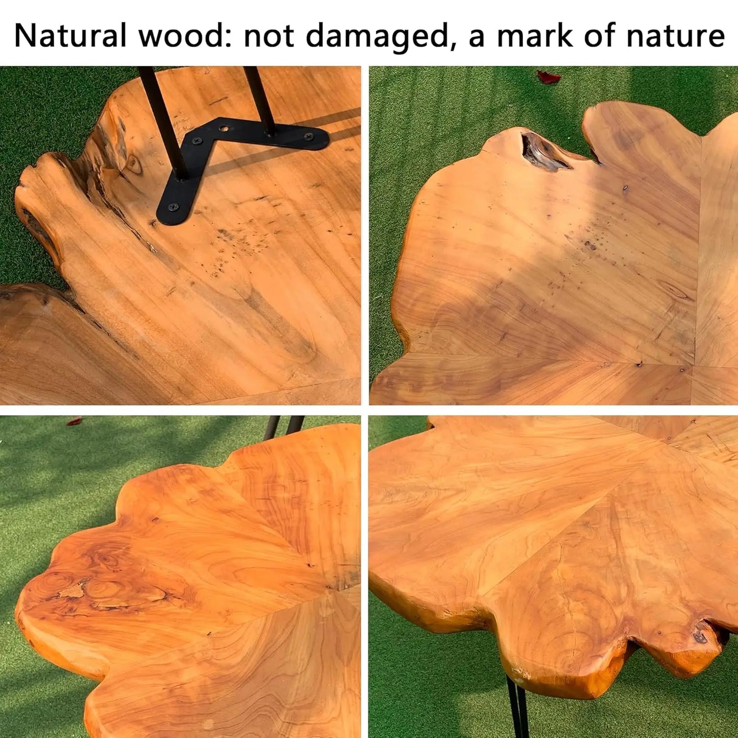 Live Edge Cedar Coffee Table With Metal Hairpin Legs Rustic Indoor Outdoor