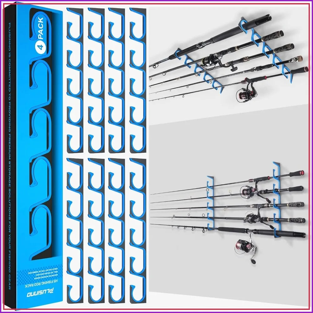 Horizontal Fishing Rod Holder For Garage Wall Ceiling Mount