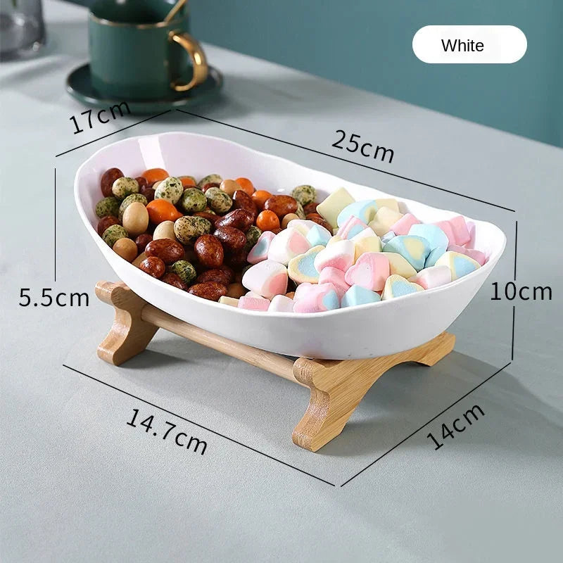 Three Layer Bamboo Fruit Bowl Tray for Kitchen and Living Room Decor