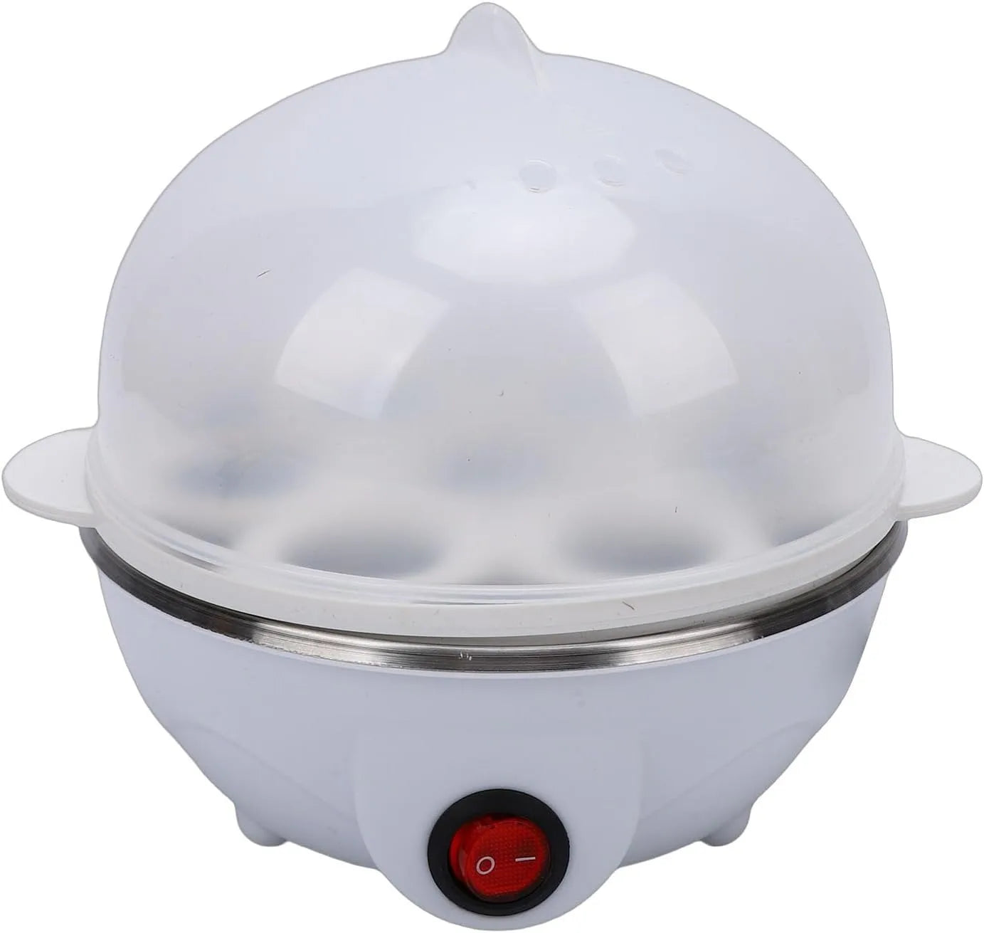 Rapid Electric Egg Boiler 6 Egg Capacity Automatic Egg Cooker Steamer for Breakfast Kitchen