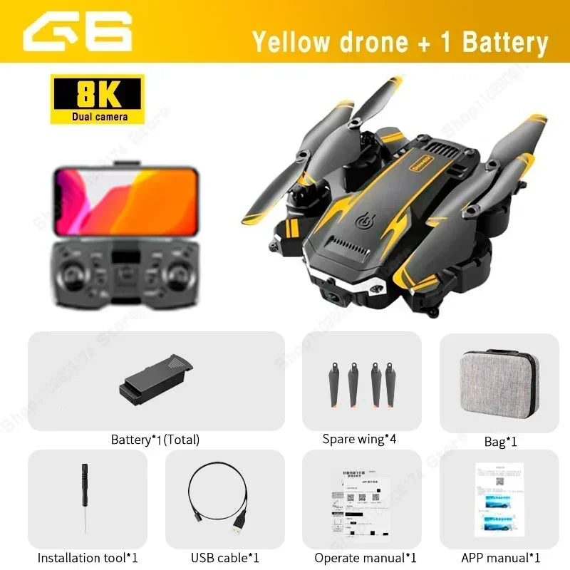 QJ S6 G6 Professional Drone With 8K HD Camera 5G GPS Obstacle Avoidance Foldable