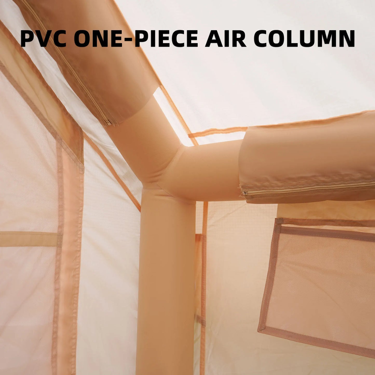 Inflatable Camping Tent Chimney Window Easy Setup 4 Season Waterproof