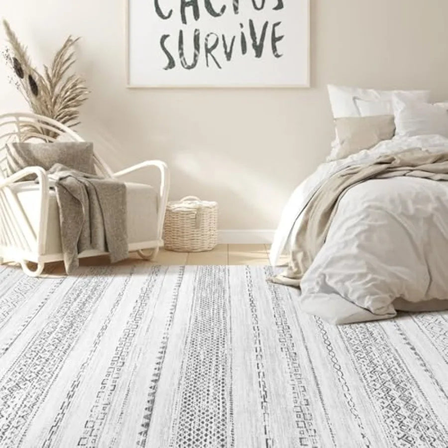 Moroccan Style Indoor Area Rug Stain Resistant And Machine Washable