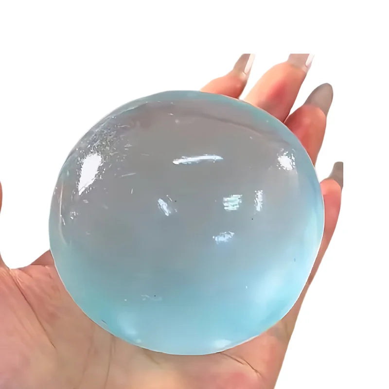 Blue Squishy Toy Cute Mochi Anti Stress Fidget Toy Soft Simulated Bule Transparent Ball Quick-rebound Decompression Toy
