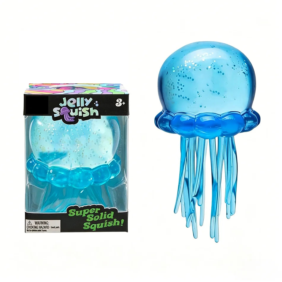 1Pcs New Jellyfish Squishy Kneading Music Adult Stress Relief Squeeze Sensory Toys Decompression Simulation Jellyfish Party Gift