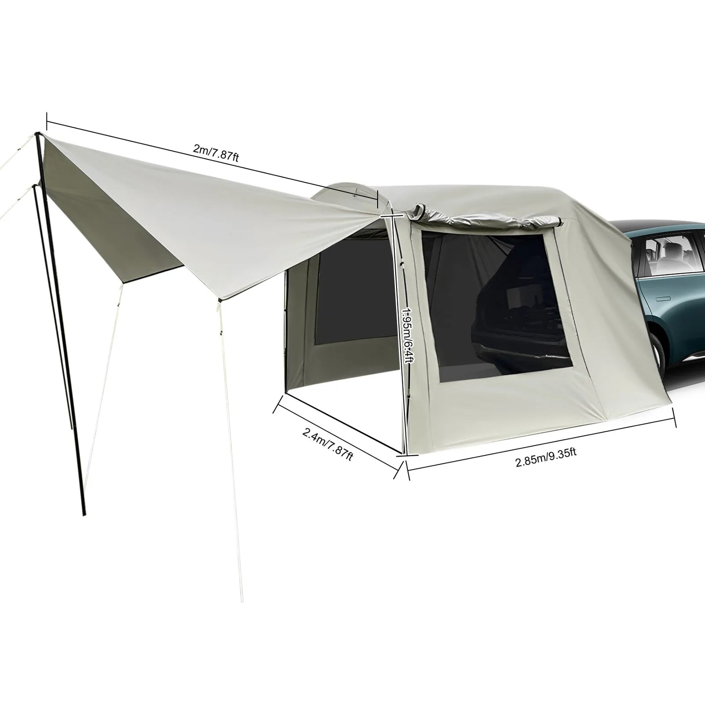 Car Awning Tent For SUV MPV Outdoor Camping Shelter
