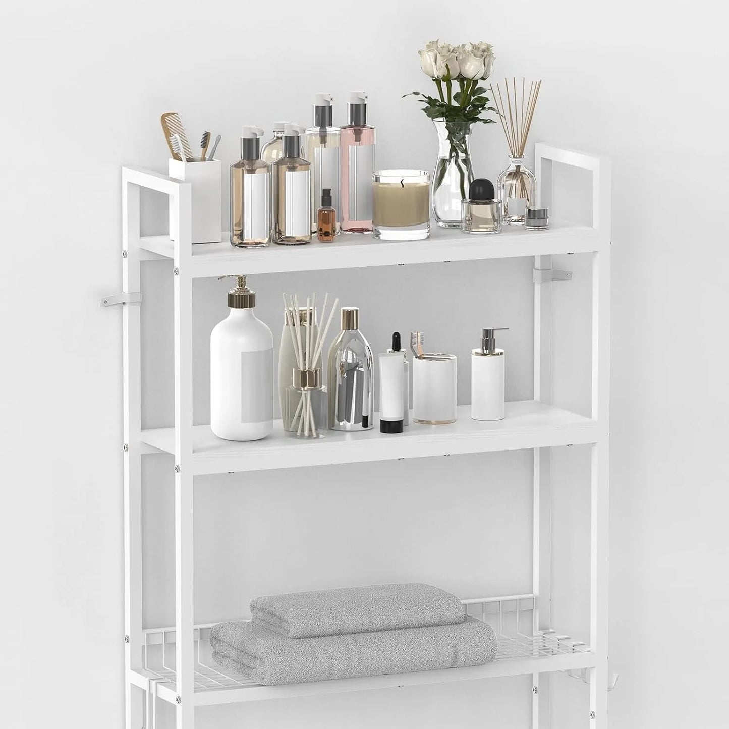 Three Tier Freestanding Over Toilet Storage Organizer For Bathrooms