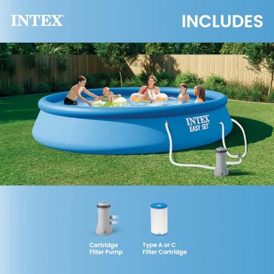 Pool Set 2587 Gallon PVC Inflatable With 530 GPH Filter Pump