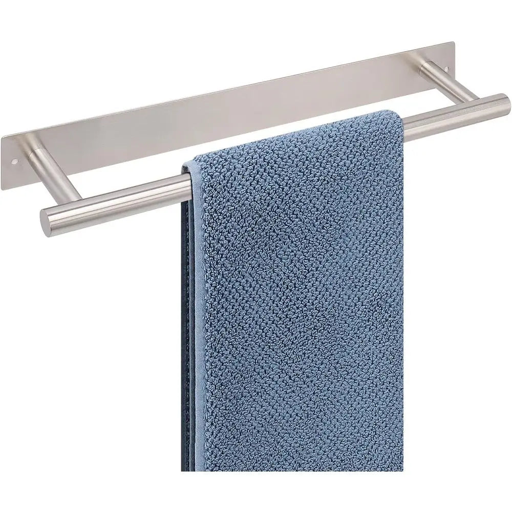 Stainless Steel No-Drill Towel Bar Wall Mount Single