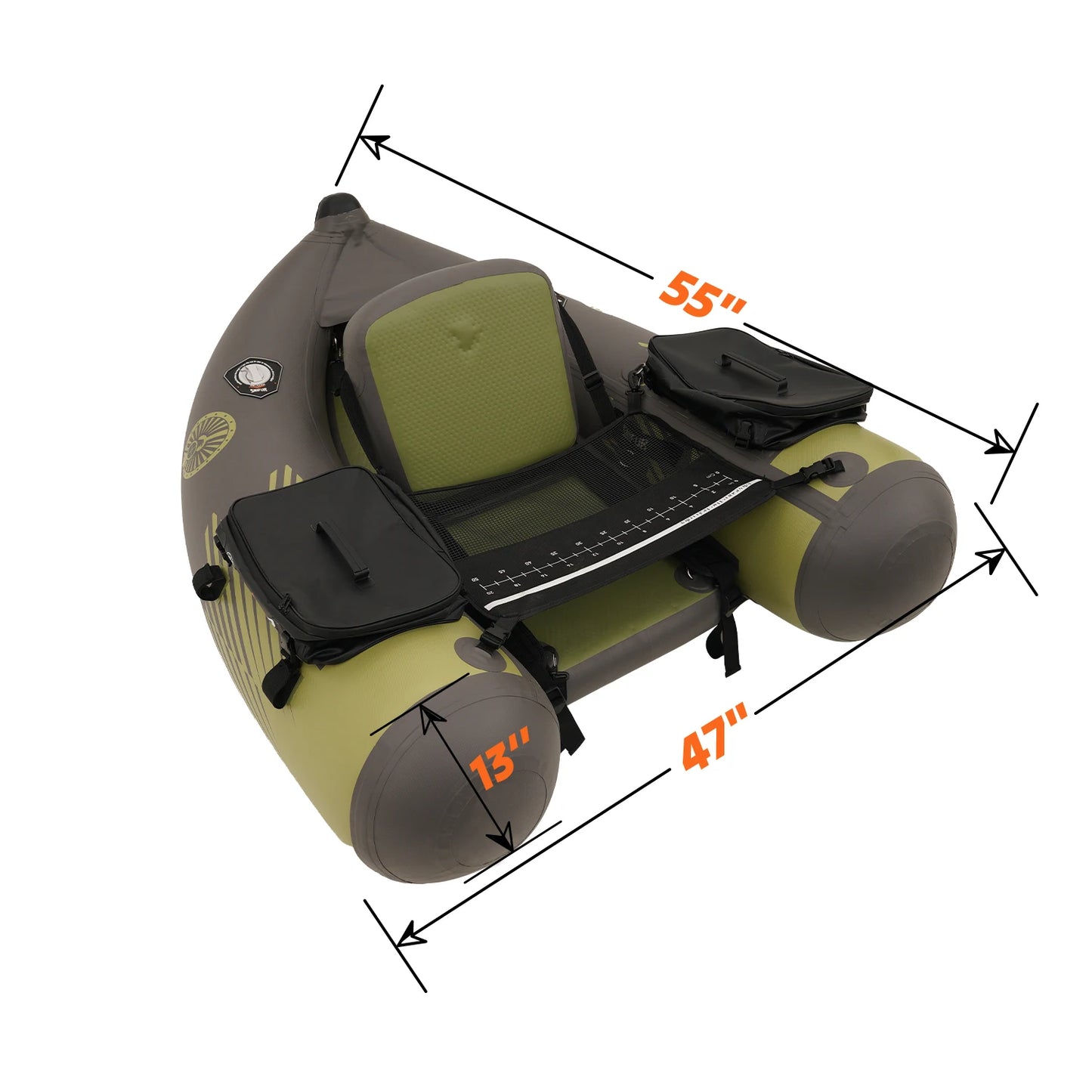 One Person Inflatable Belly Boat For Fishing Kayak