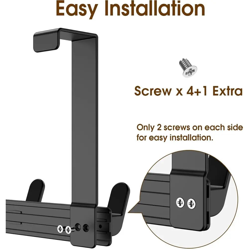 Over-The-Door Movable Towel Rack and Bath Organizer Heavy Duty