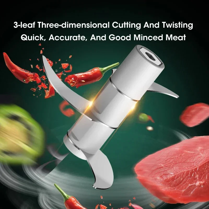 Portable Electric Garlic Masher And Meat Grinder Chopper USB Powered