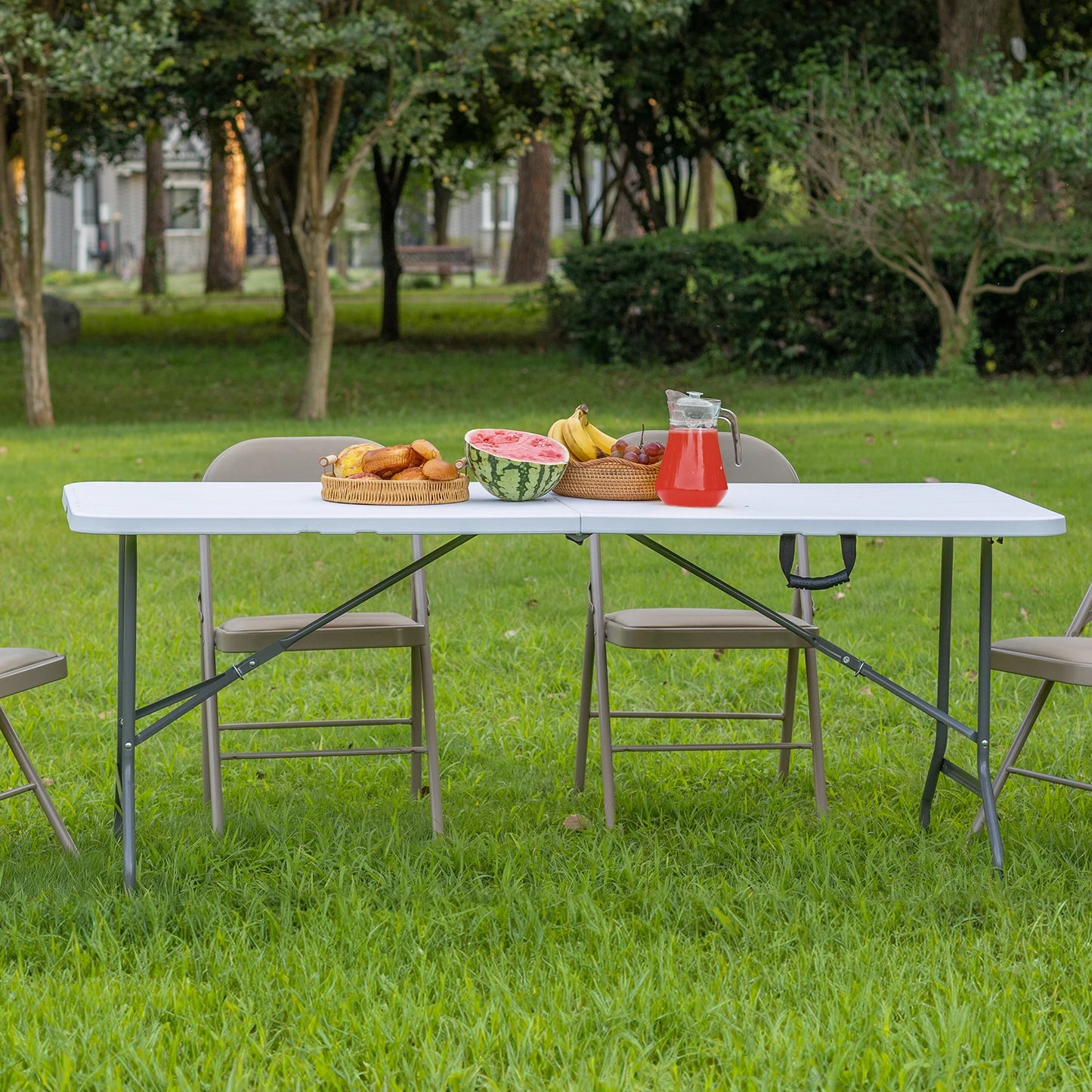 JHK Portable Folding Outdoor Table Heavy Duty With Safety Lock