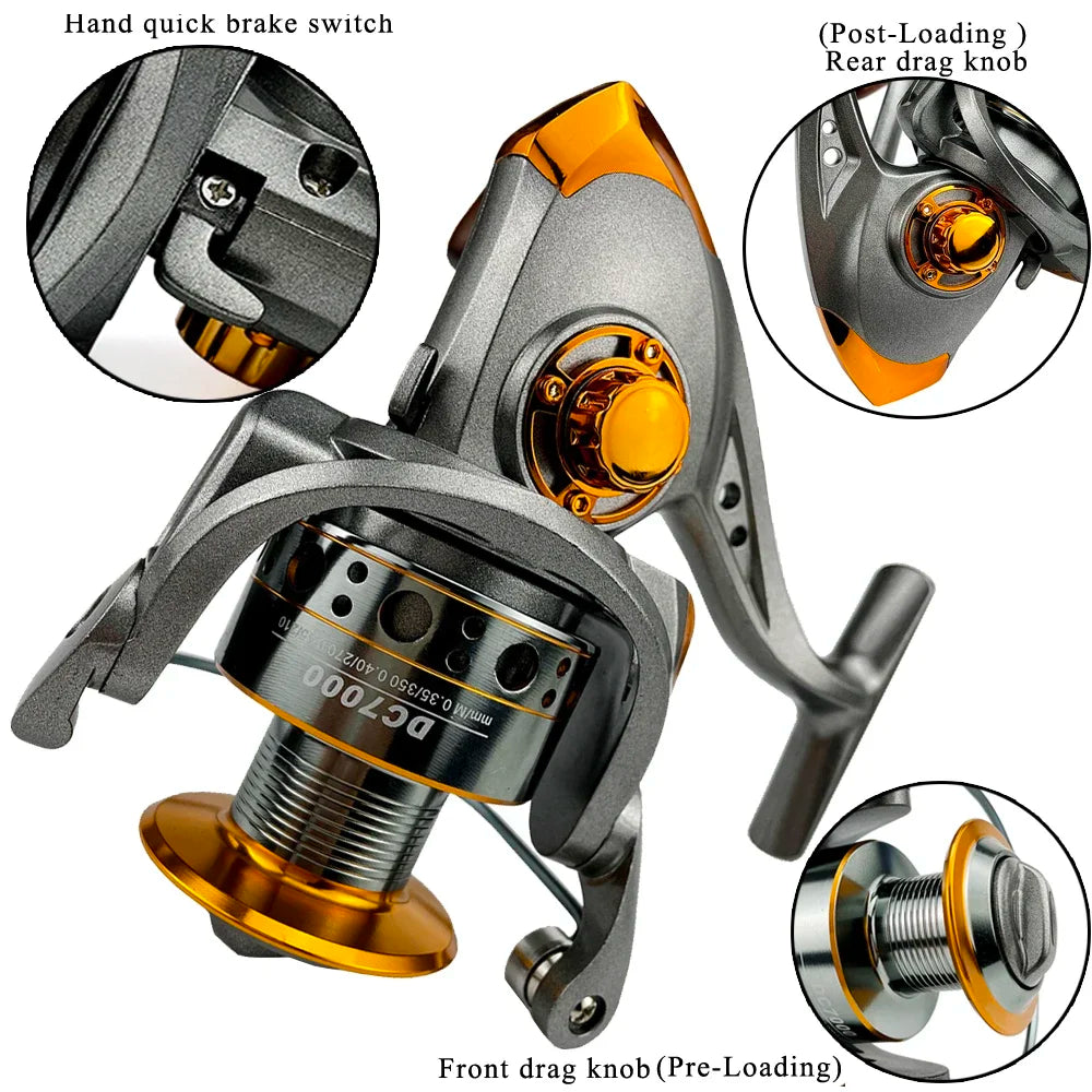 Portable Telescopic Fishing Rod Kit 1.5-2.1m Spinning Fishing Reel With Fish Line Hook Fishing Tackle
