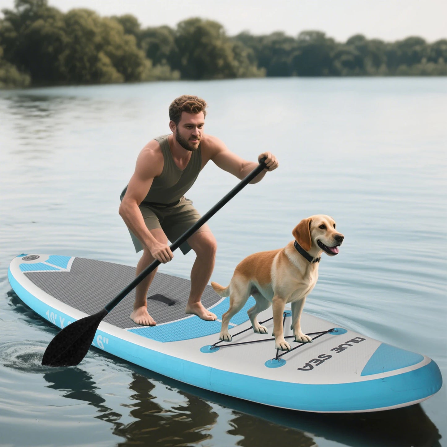 CADALENE Inflatable Stand Up Paddle Board For Adults Anti Slip EVA Deck