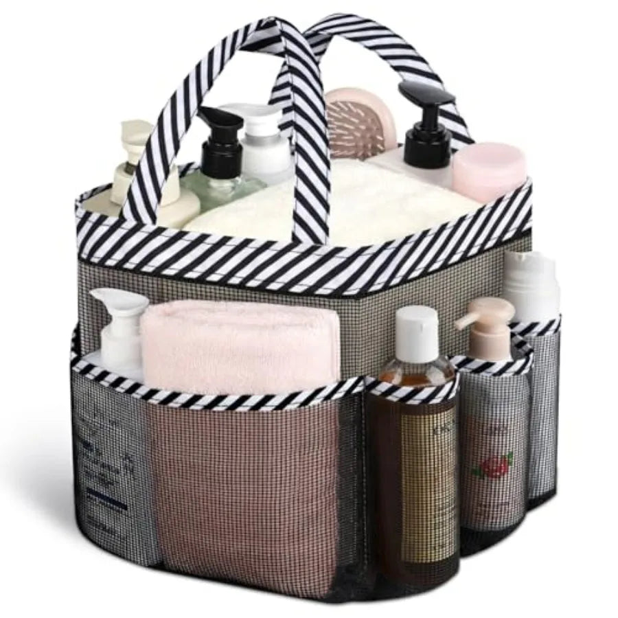 Mesh Shower Caddy Portable Dorm Organizer With 9 Pockets