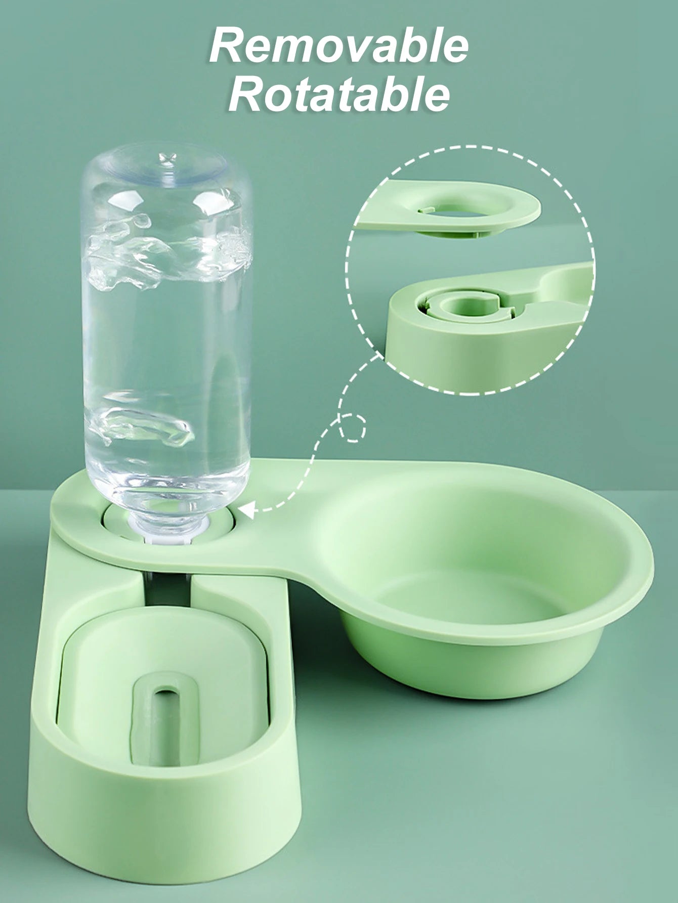 Pet Rabbit Guinea Pig Auto Feeder Food Bowl Drinking Fountain